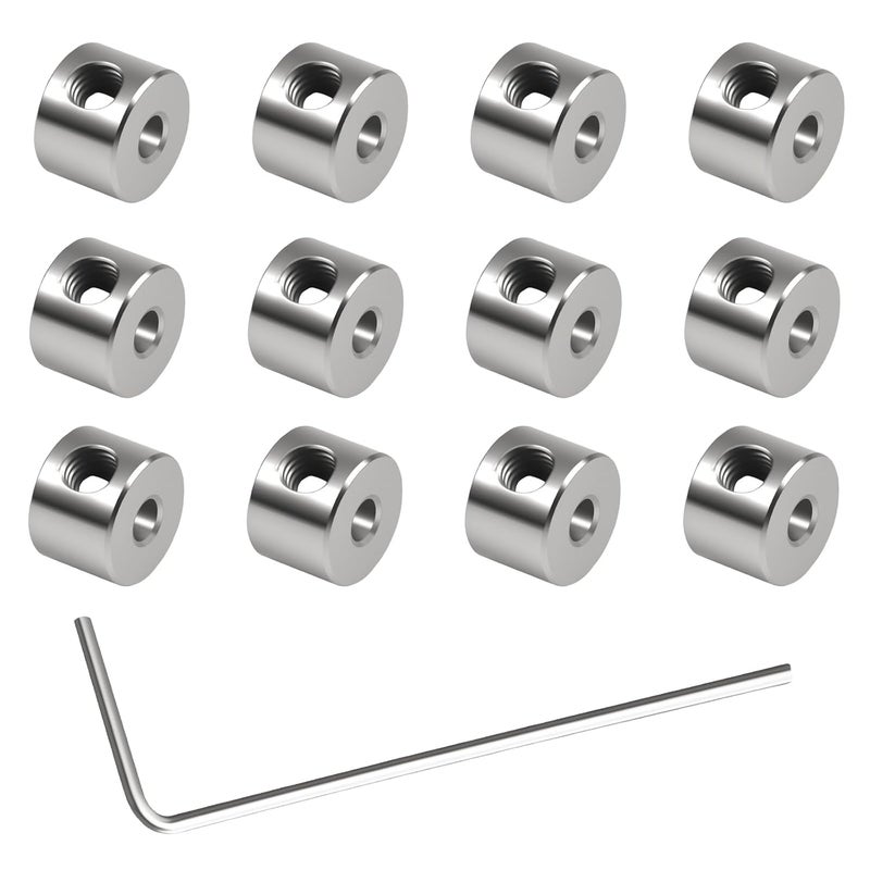 Grngven 12pcs Set Screw Collars 2.05mm Bore Shaft Collars Screw Style, 7mm OD, 5mm Width, Landing Gear Collar Wheel Stopper for Automotive and Industrial Use - Image 1